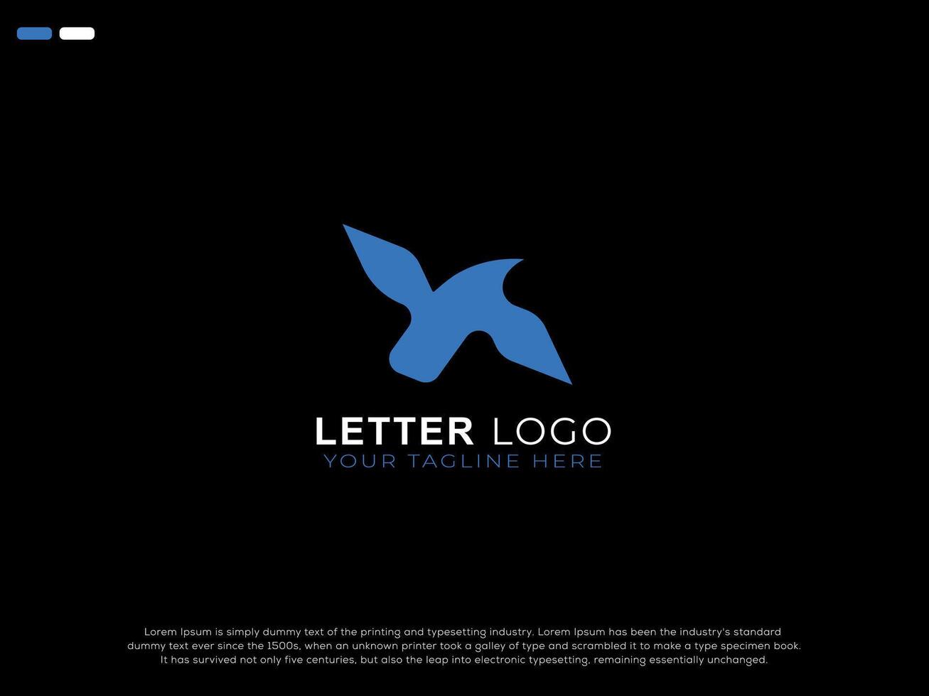 X moderno lettera logo vettore