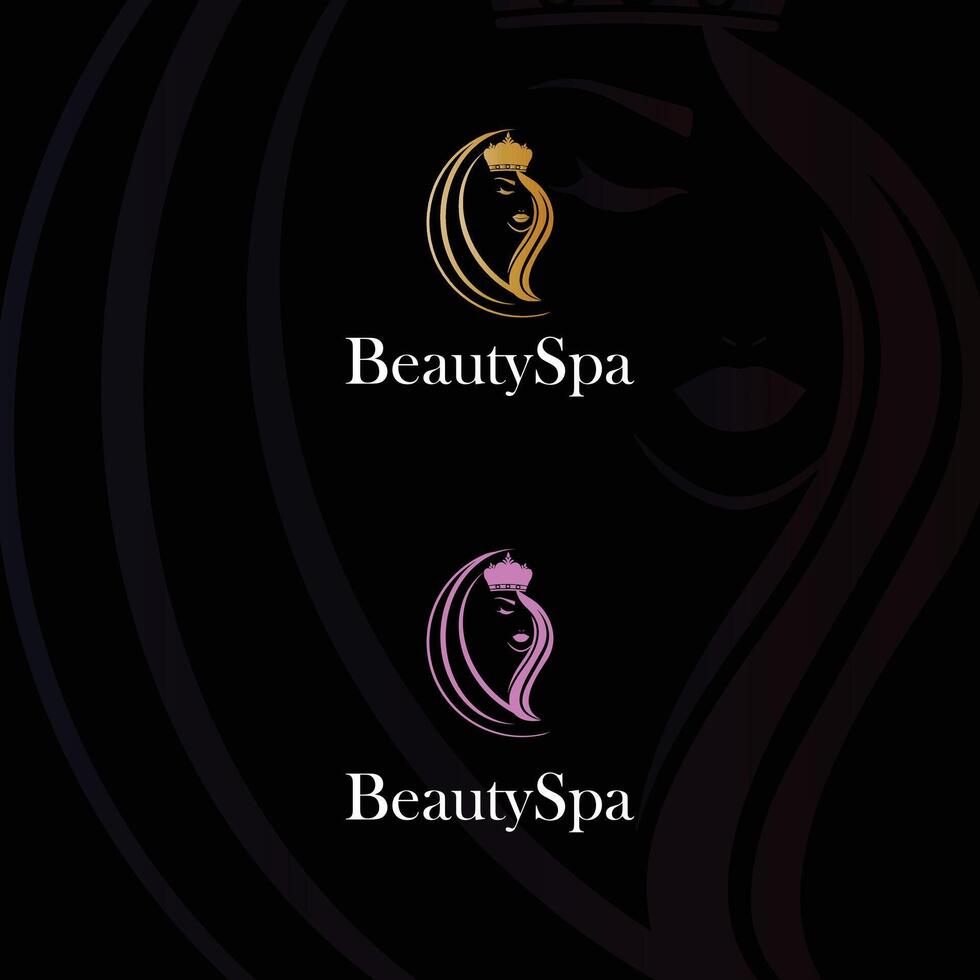 design del logo della spa di bellezza vettore