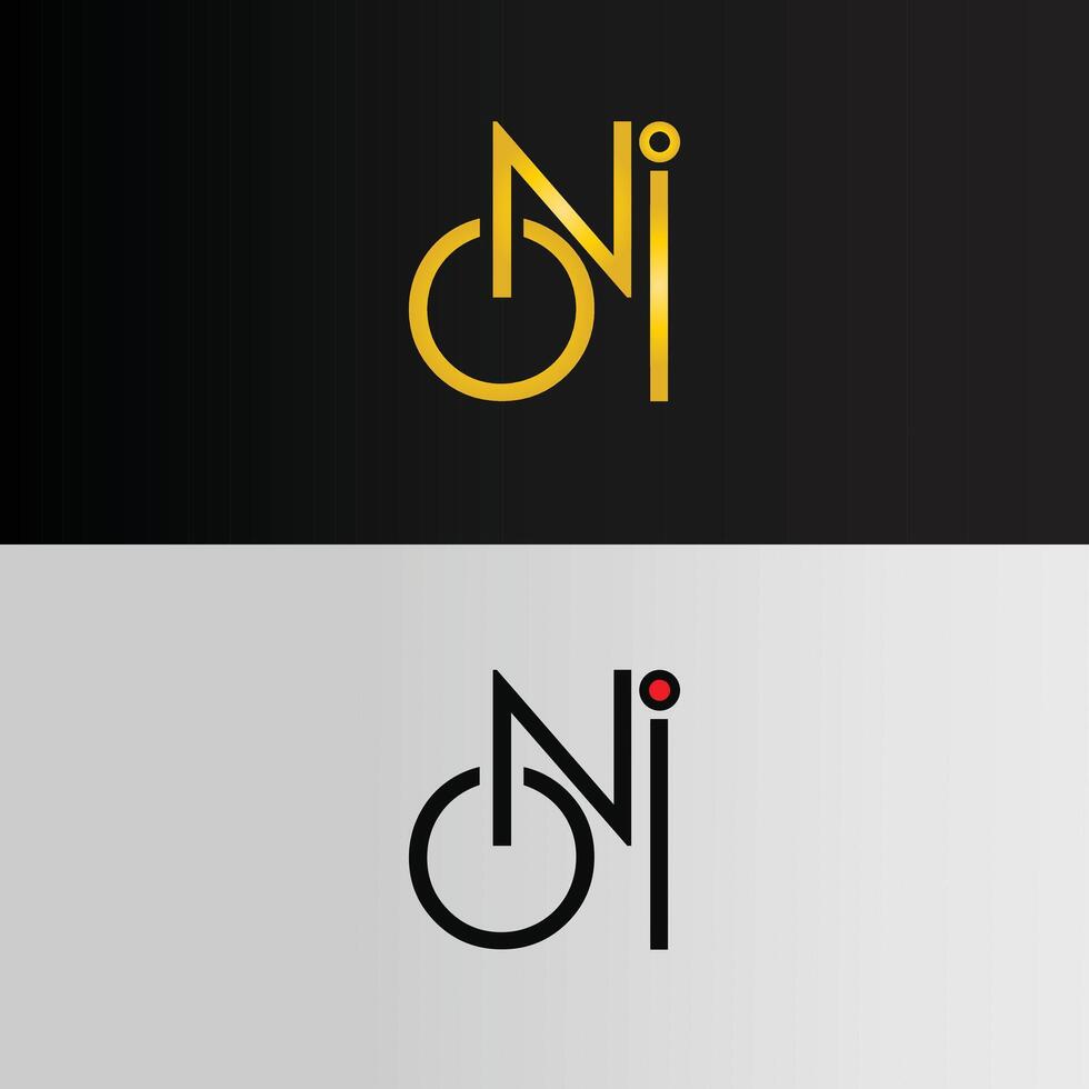 oni logo design nuovo concetto vettore