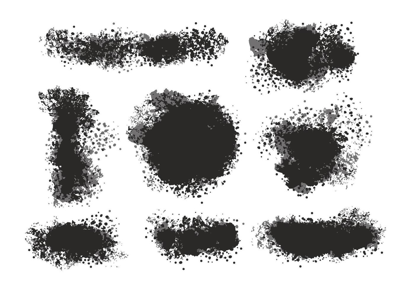 collezione di casuale mano disegnato scarabocchiare di ictus, forma, nero penna marcatore forme vettore impostato