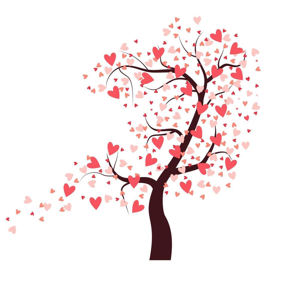 amore albero illustrazione vettore