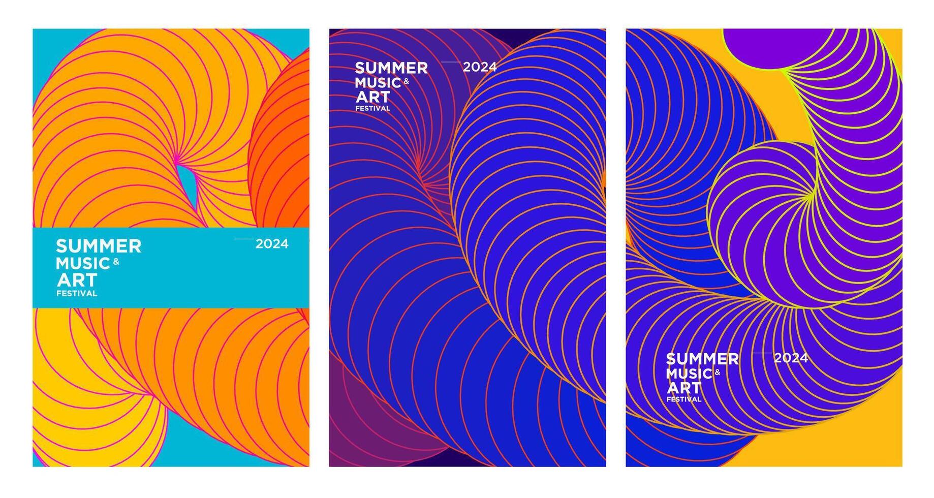 vettore colorato astratto fluido sfondo per estate arte e musica Festival 2024