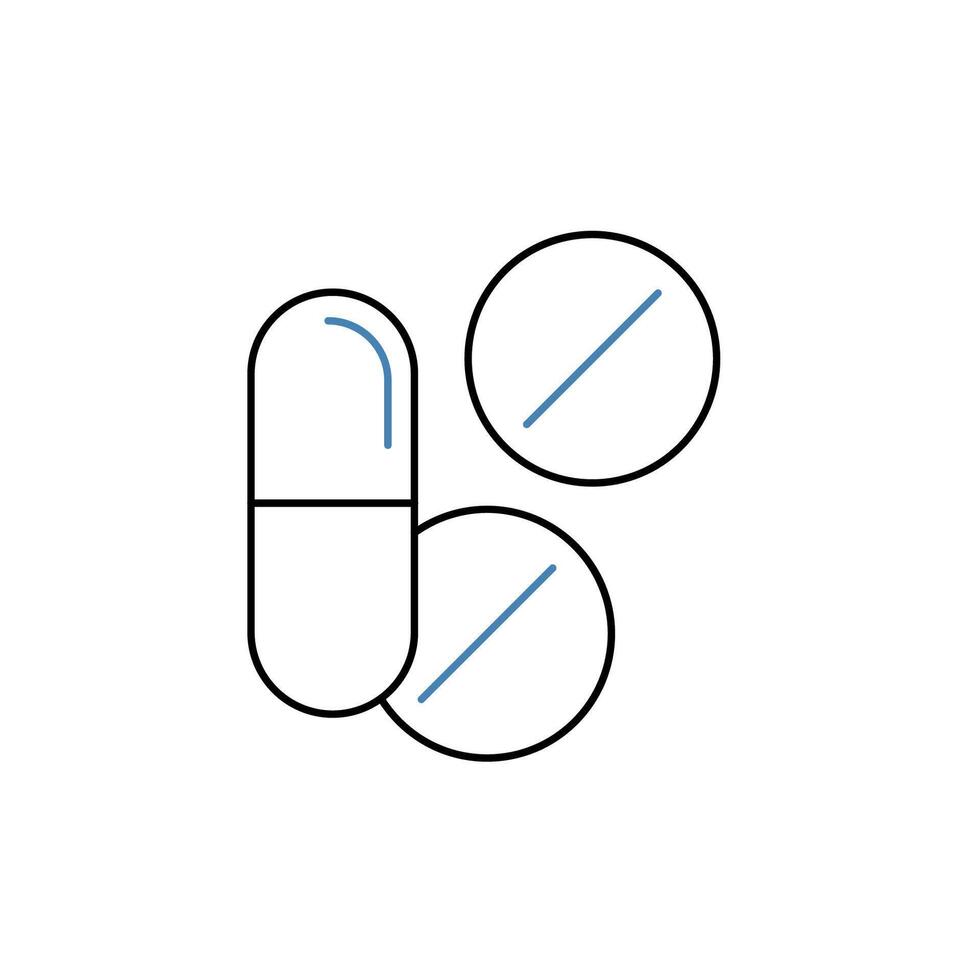 medicazione concetto linea icona. semplice elemento illustrazione. medicazione concetto schema simbolo design. vettore