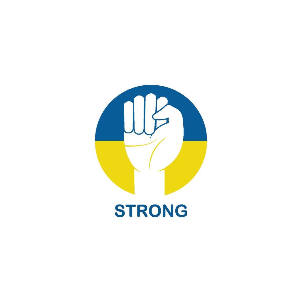 patriottico spirito crescente mano di Ucraina bandiera, Ucraina vettore serie su bianca sfondo