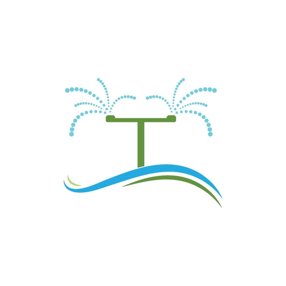 irrigazione logo design vettore. icona simbolo. modello illustrazione vettore