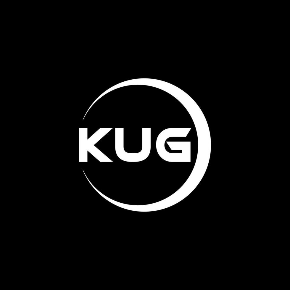 kug lettera logo disegno, ispirazione per un' unico identità. moderno eleganza e creativo design. filigrana il tuo successo con il Impressionante Questo logo. vettore