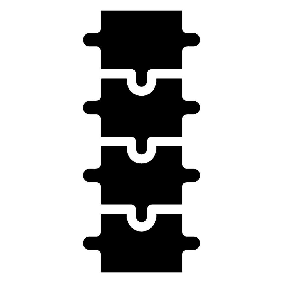 colonna vertebrale glifo icona vettore