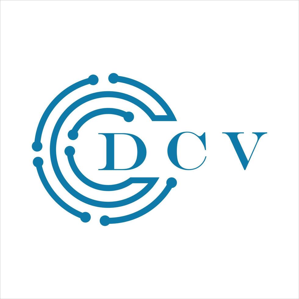 dcv lettera design. dcv lettera tecnologia logo design su bianca sfondo. vettore