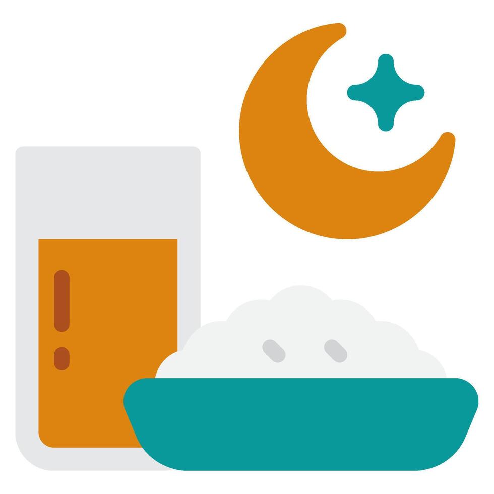suhoor icona Ramadan, per infografica, ragnatela, app, eccetera vettore