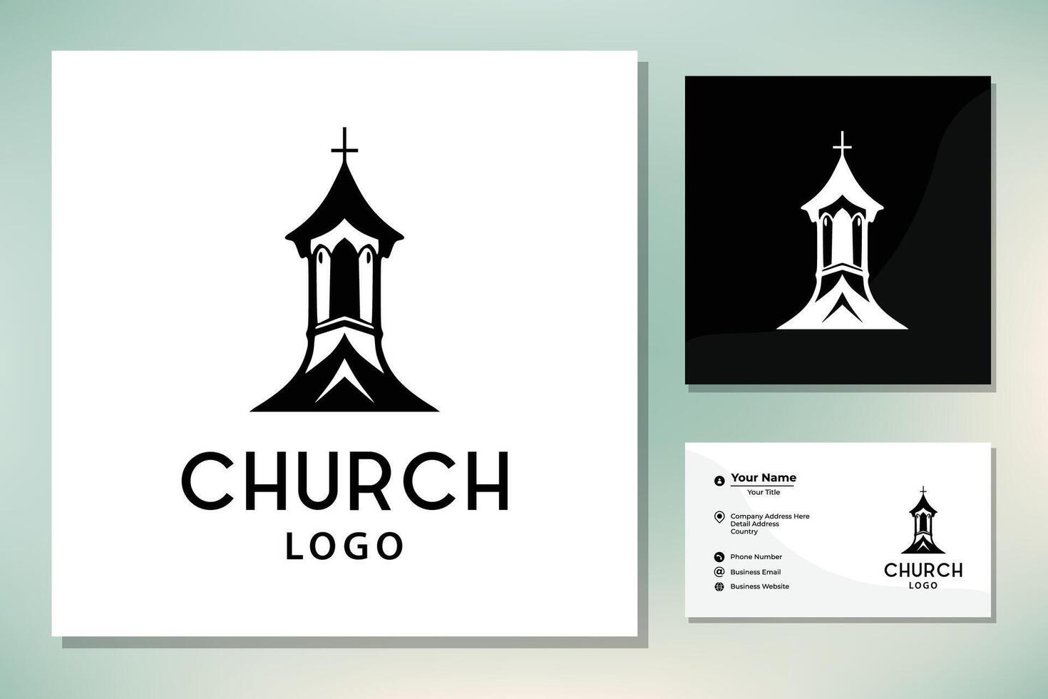 cristiano Chiesa Comunità logo design ispirazione vettore