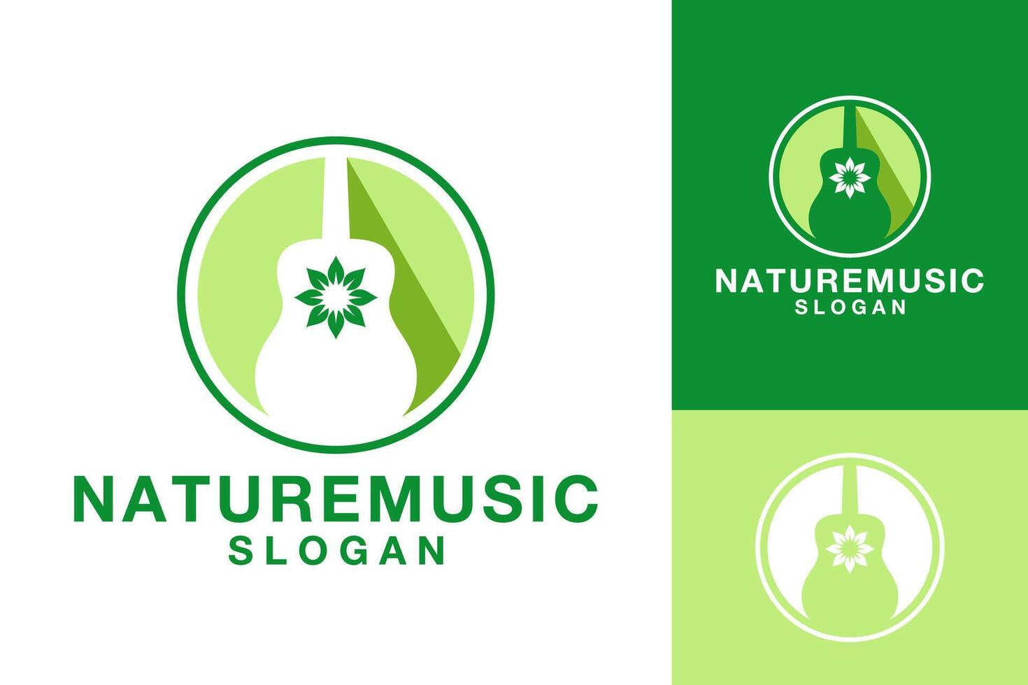 natura musica strumento logo design vettore