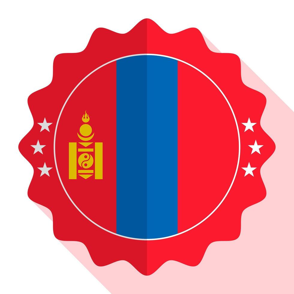 Mongolia qualità emblema, etichetta, cartello, pulsante. vettore illustrazione.