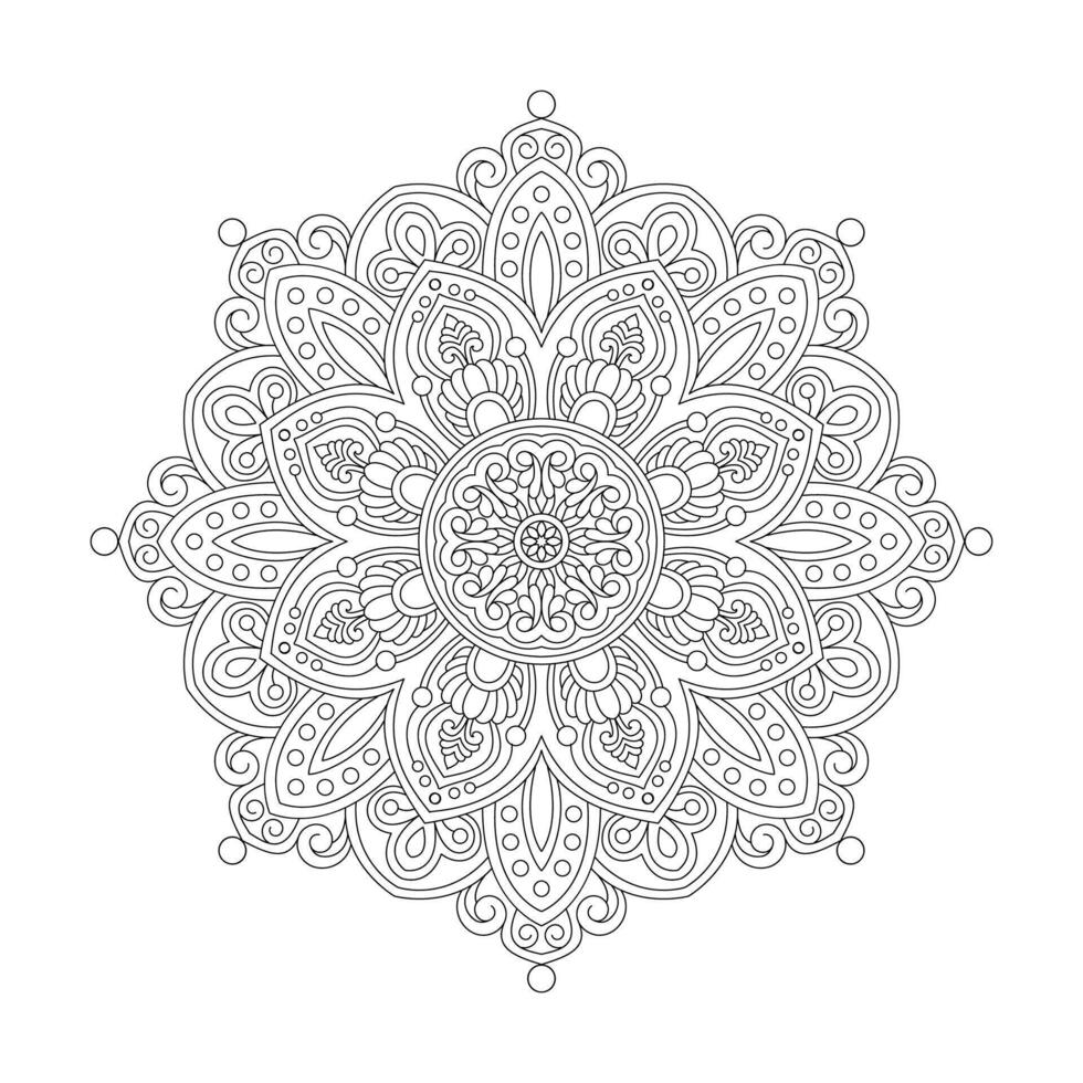 consapevolezza mandala per colorazione libro pagina vettore file