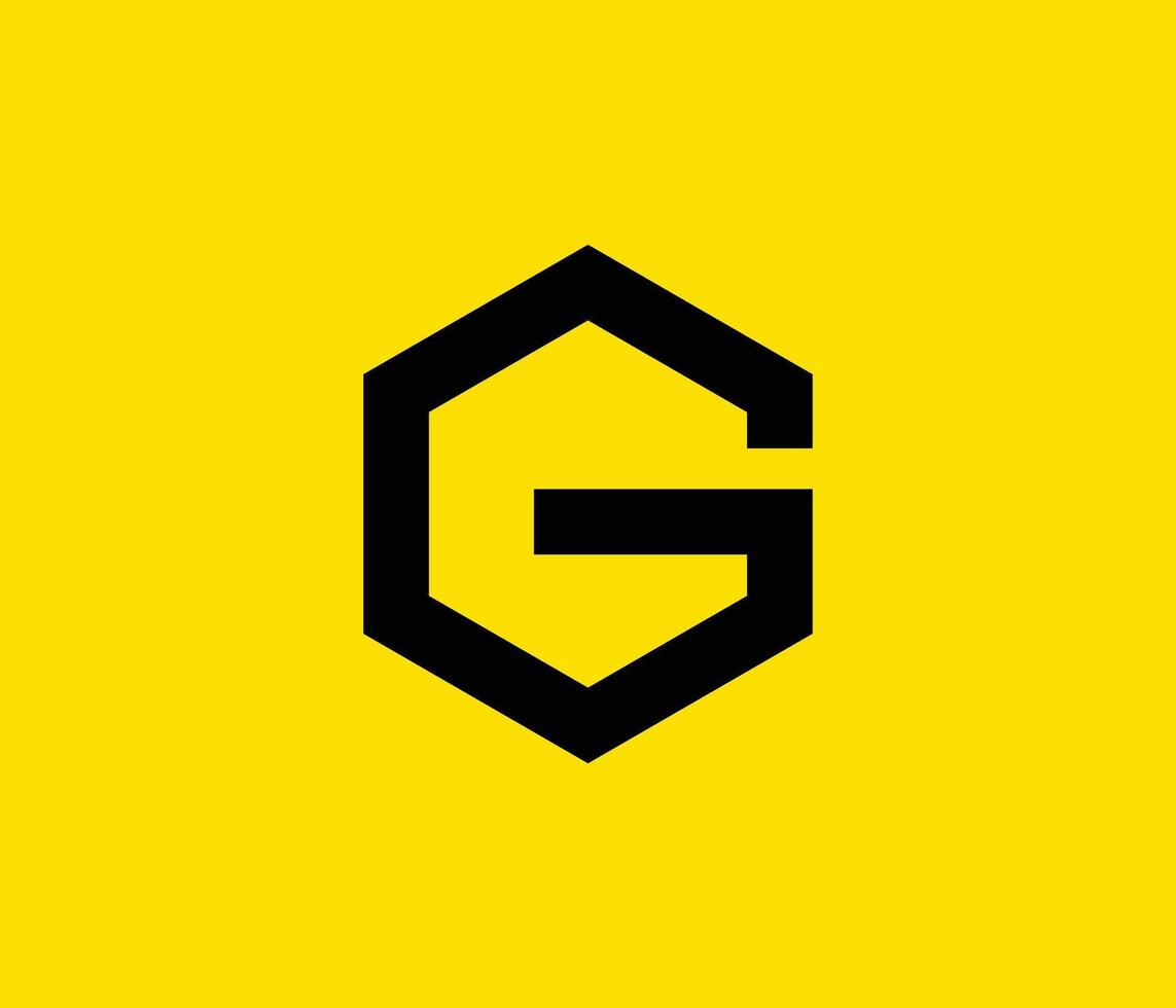 lettera g poligono logo design modello vettore