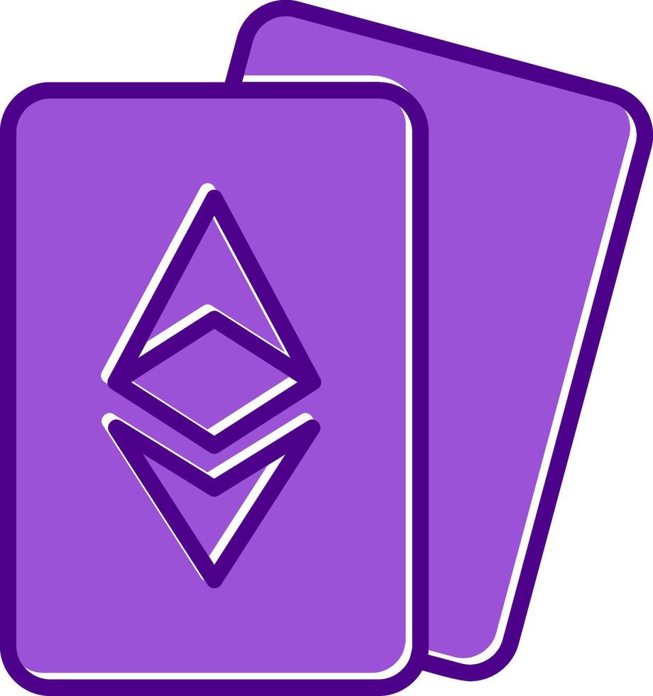 Ethereum carte vettore icona