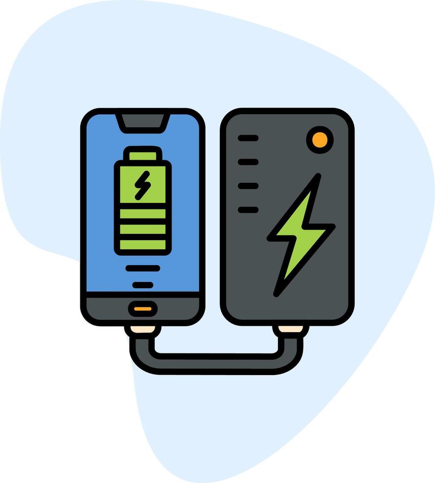 portatile batteria vettore icona