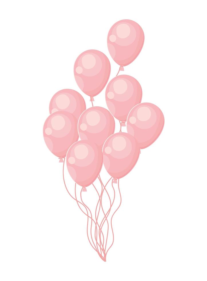 illustrazione di palloncini rosa vettore