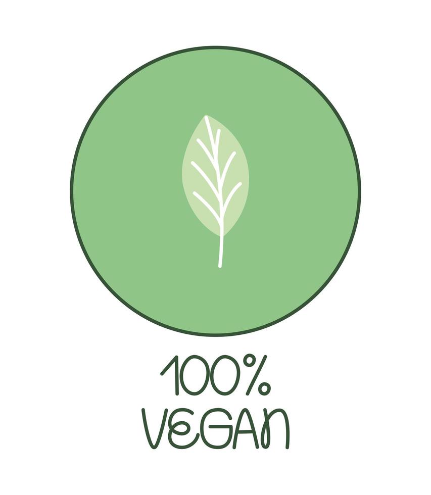 100% vegano vettore