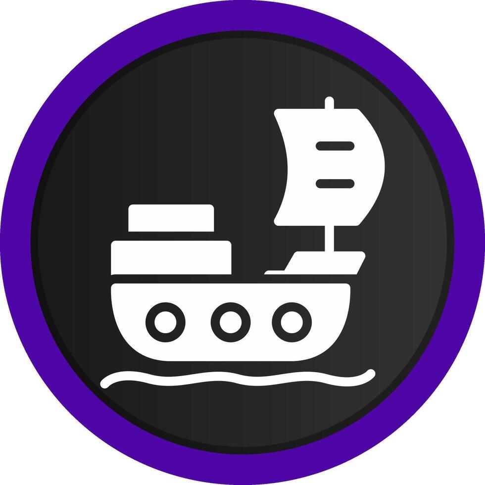 pirata nave creativo icona design vettore