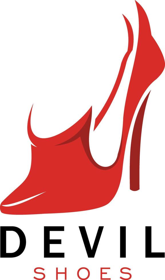 diavolo scarpe logo design vettore arte