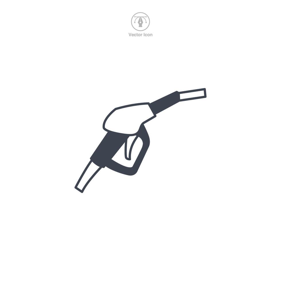benzina pompa ugello icona simbolo vettore illustrazione isolato su bianca sfondo
