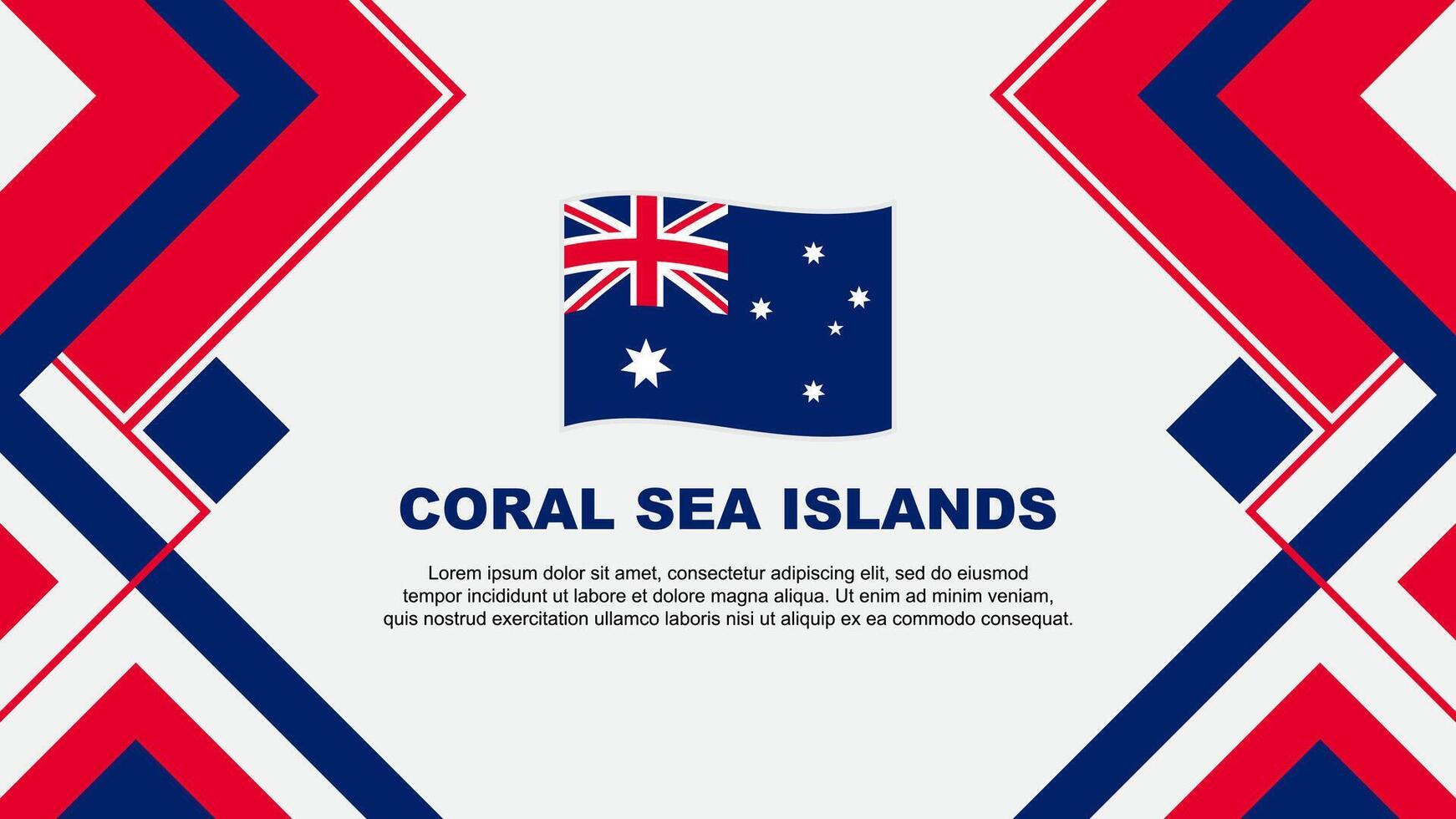 corallo mare isole bandiera astratto sfondo design modello. corallo mare isole indipendenza giorno bandiera sfondo vettore illustrazione. corallo mare isole bandiera