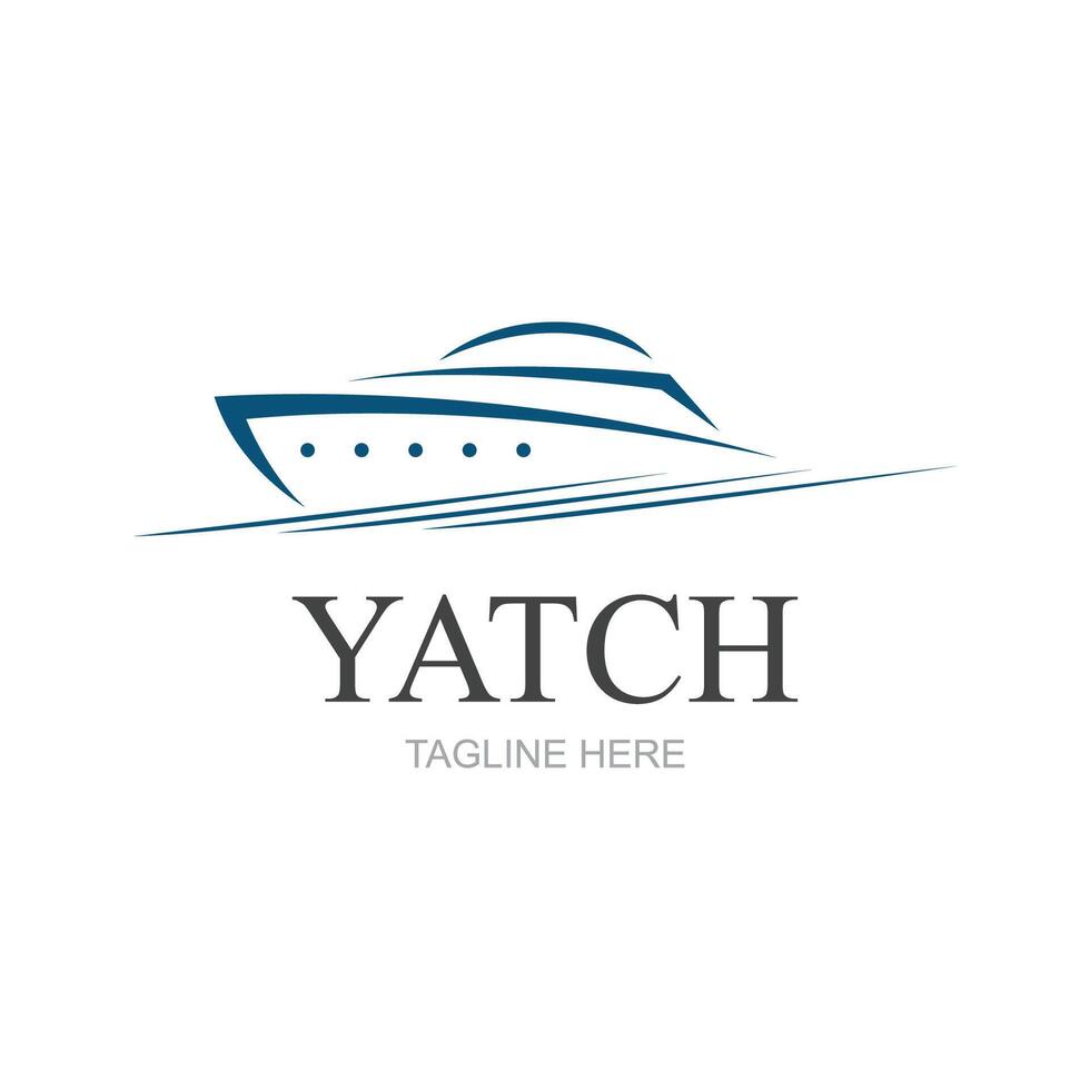vettore andare in barca barca yacht logo vettore illustrazione isolato su bianca. yacht club logotipo