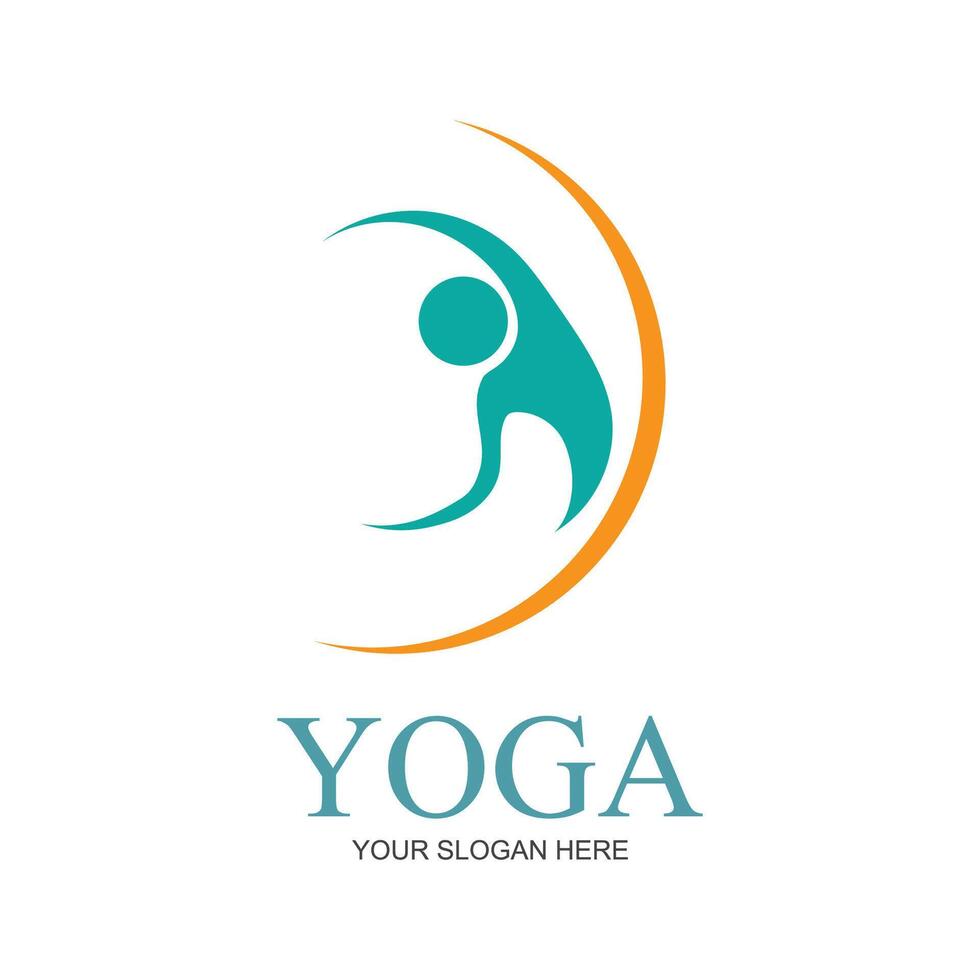 illustrazione vettore grafico di yoga logo e simbolo Perfetto per negozio Marche, terme, fitness, Salute, eccetera