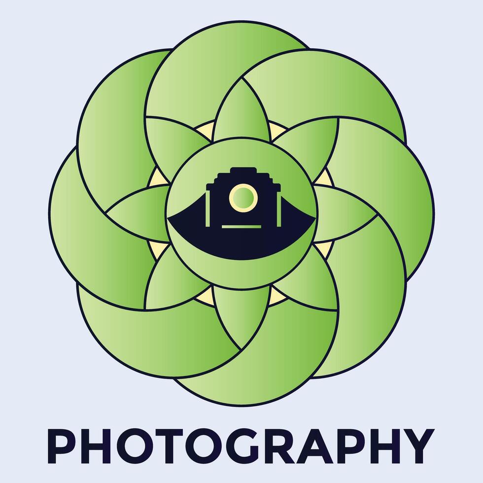 design del logo fotografico vettore