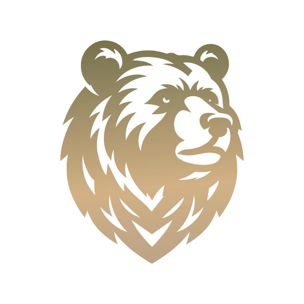 pendenza orso testa logo design per vettore illustrazione.