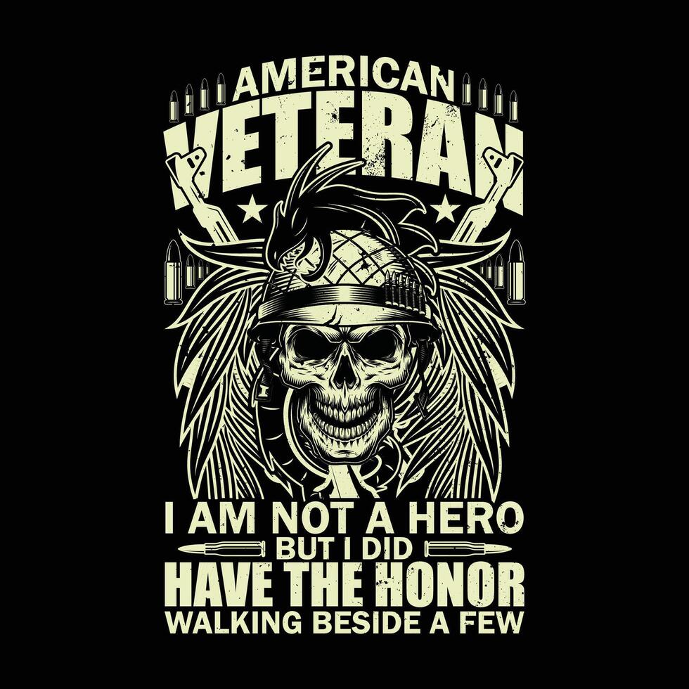 americano veterano, veterano giorno, patriottico militare combattente grafico maglietta disegno, veterano tees vettore