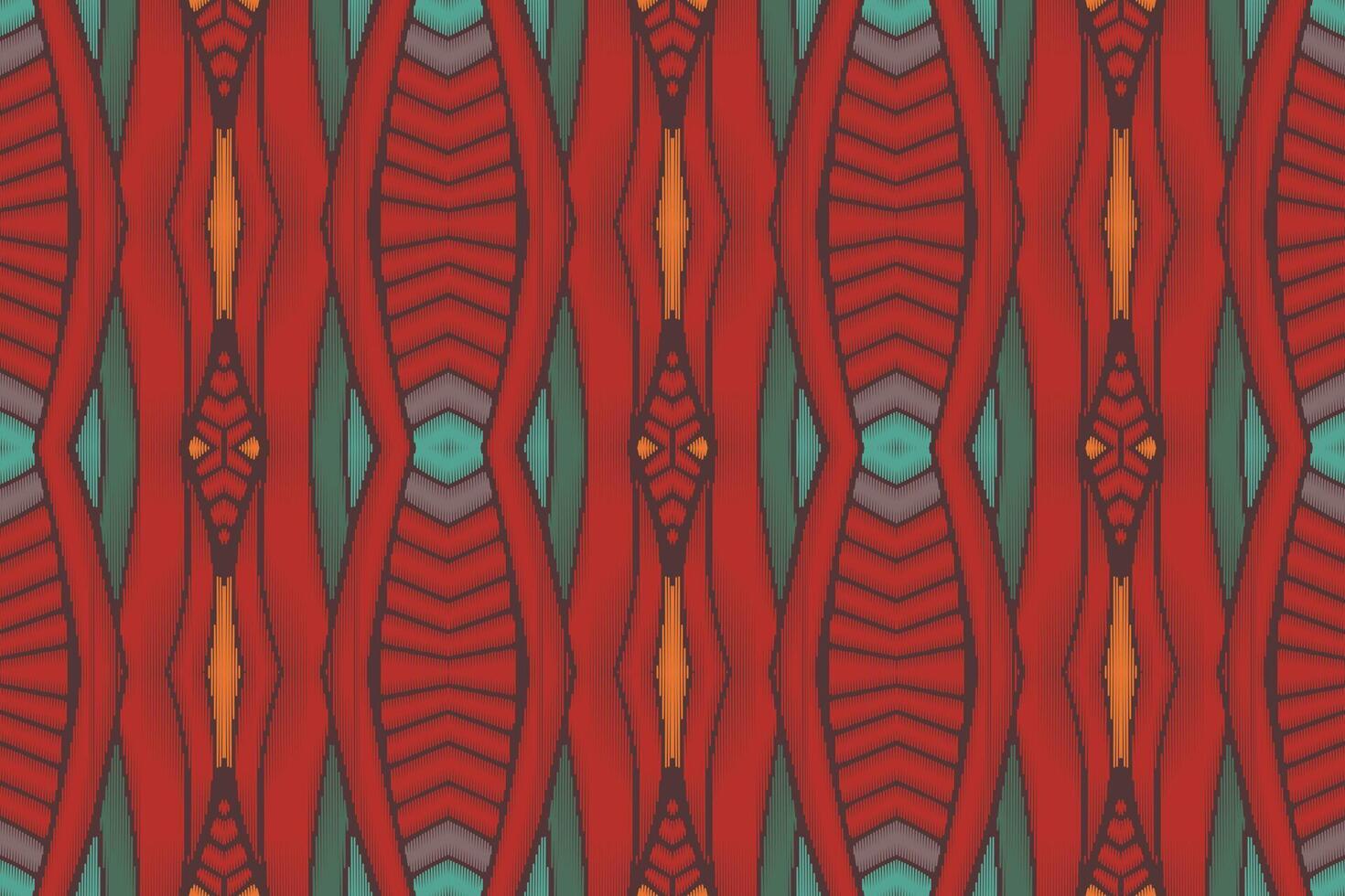 tessuto ikat modello senza cuciture geometrico etnico ricamo tradizionale style.design per sfondo, moquette, stuoia, sarong, abbigliamento, illustrazione vettoriale. vettore