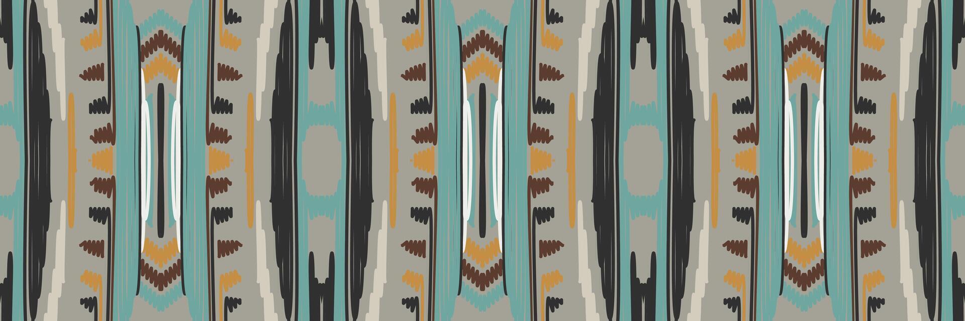 ikat disegno geometrico astratto ricamo etnico. Tappeto In Tessuto Azteco Mandala Ornamento Chevron Decorazione Tessile Carta Da Parati. tribale boho nativo etnico turchia tradizionale vettore sfondo