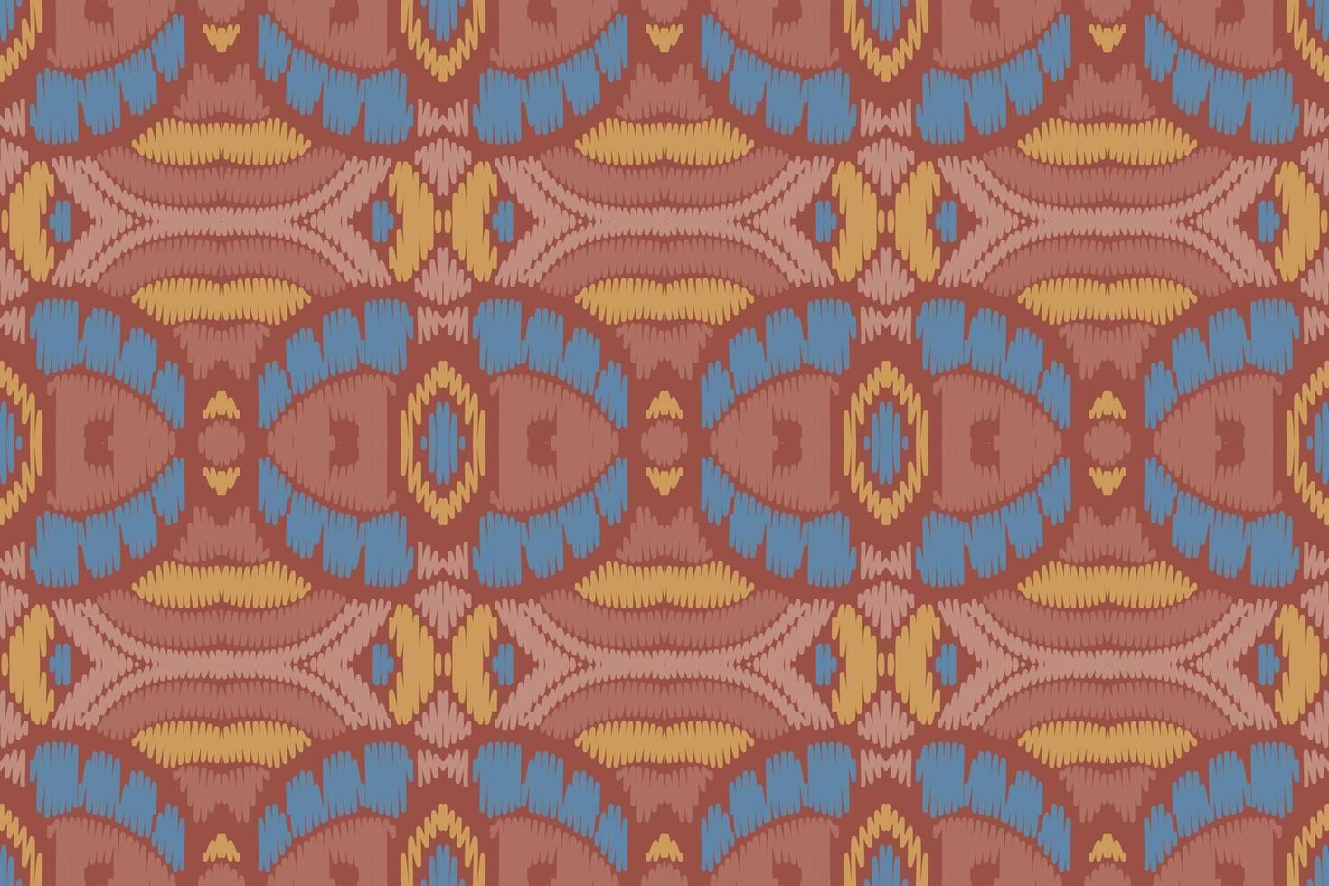 ikat disegno geometrico astratto ricamo etnico. Tappeto In Tessuto Azteco Mandala Ornamento Chevron Decorazione Tessile Carta Da Parati. tribale boho nativo etnico turchia tradizionale vettore sfondo