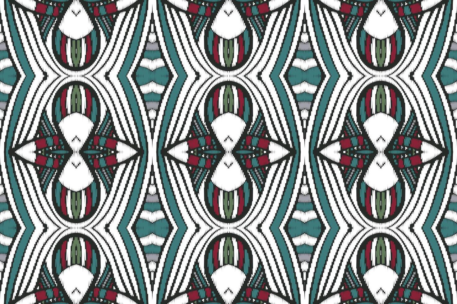 tessuto ikat modello senza cuciture geometrico etnico ricamo tradizionale style.design per sfondo, moquette, stuoia, sarong, abbigliamento, illustrazione vettoriale. vettore