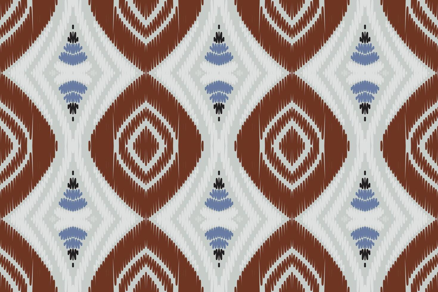 modello etnico ikat senza cuciture in tribale. design per sfondo, carta da parati, illustrazione vettoriale, tessuto, abbigliamento, moquette, tessuto, batik, ricamo. vettore