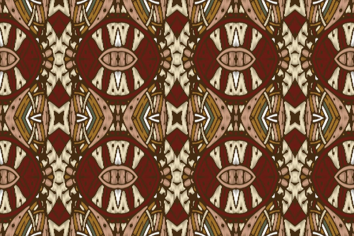 etnico ikat senza soluzione di continuità modello nel tribale. americano, messicano stile. azteco geometrico ornamento Stampa. vettore