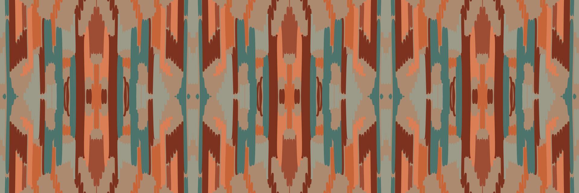 modello etnico astratto art. modello senza cuciture ikat in tribale. design per sfondo, carta da parati, illustrazione vettoriale, tessuto, abbigliamento, moquette, ricamo. vettore