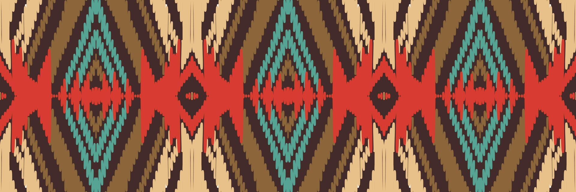 ikat disegno geometrico astratto ricamo etnico. Tappeto In Tessuto Azteco Mandala Ornamento Chevron Decorazione Tessile Carta Da Parati. tribale boho nativo etnico turchia tradizionale vettore sfondo