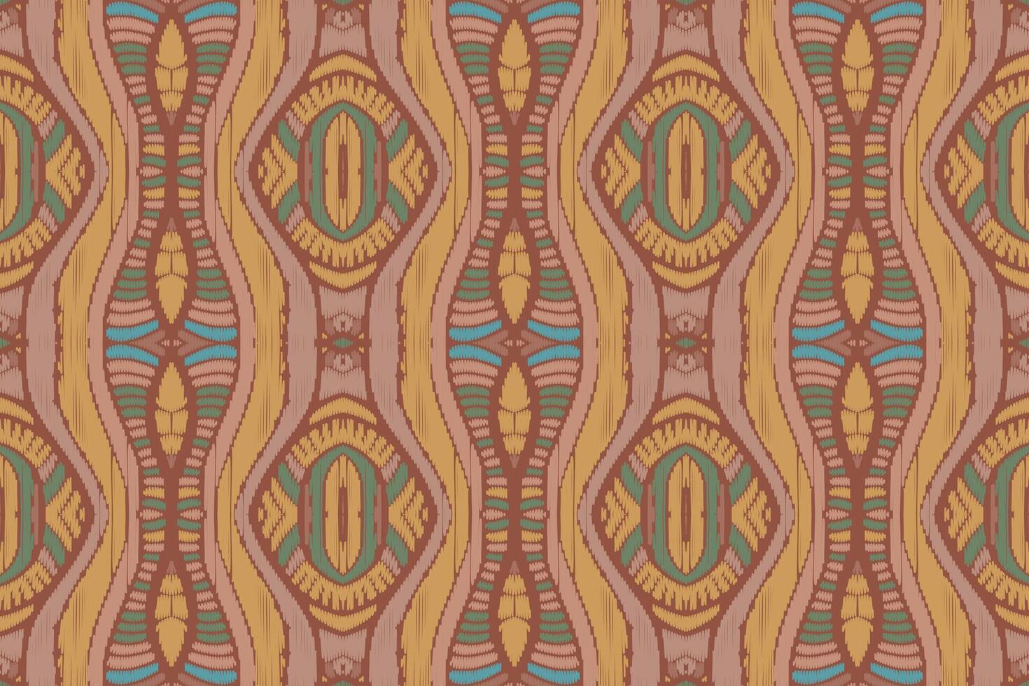 tessuto ikat modello senza cuciture geometrico etnico ricamo tradizionale style.design per sfondo, moquette, stuoia, sarong, abbigliamento, illustrazione vettoriale. vettore