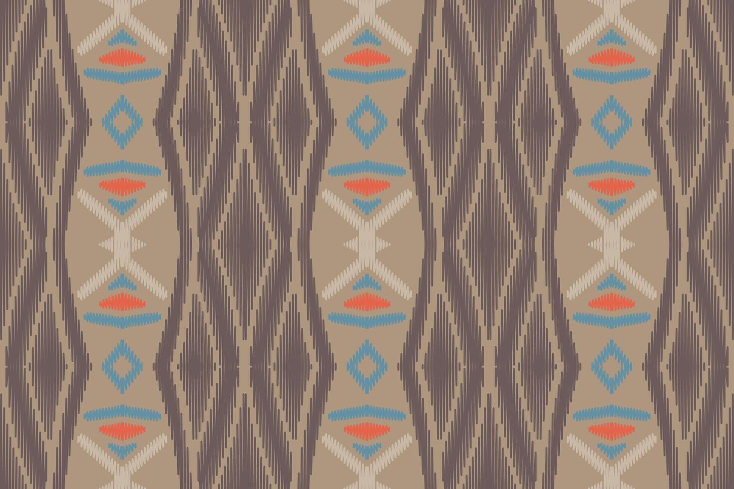 tessuto ikat modello senza cuciture geometrico etnico ricamo tradizionale style.design per sfondo, moquette, stuoia, sarong, abbigliamento, illustrazione vettoriale. vettore