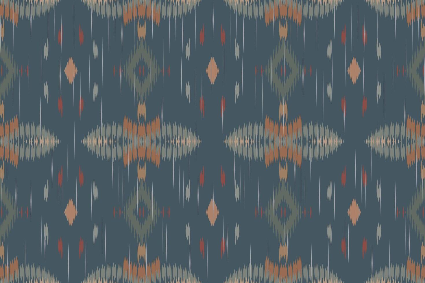 etnico astratto ikat art. motivo a onde senza cuciture in stile tribale, popolare e messicano. stampa di ornamenti d'arte geometrica azteca. design per moquette, carta da parati, abbigliamento, avvolgimento, tessuto, copertina. vettore