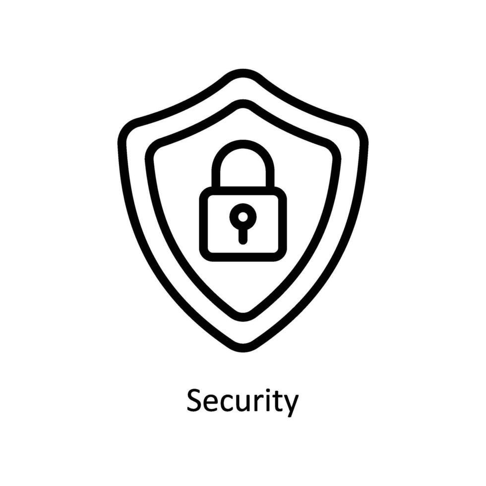 sicurezza vettore schema icona stile illustrazione. eps 10 file