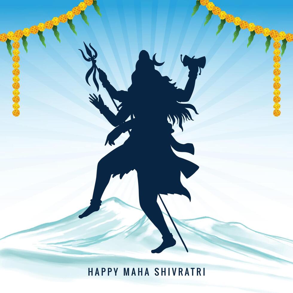 contento maha shivratri indiano tradizionale Festival vacanza sfondo vettore