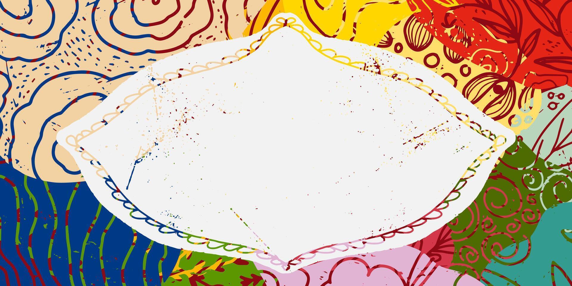 colorato astratto sfondo con un' circolare telaio vettore