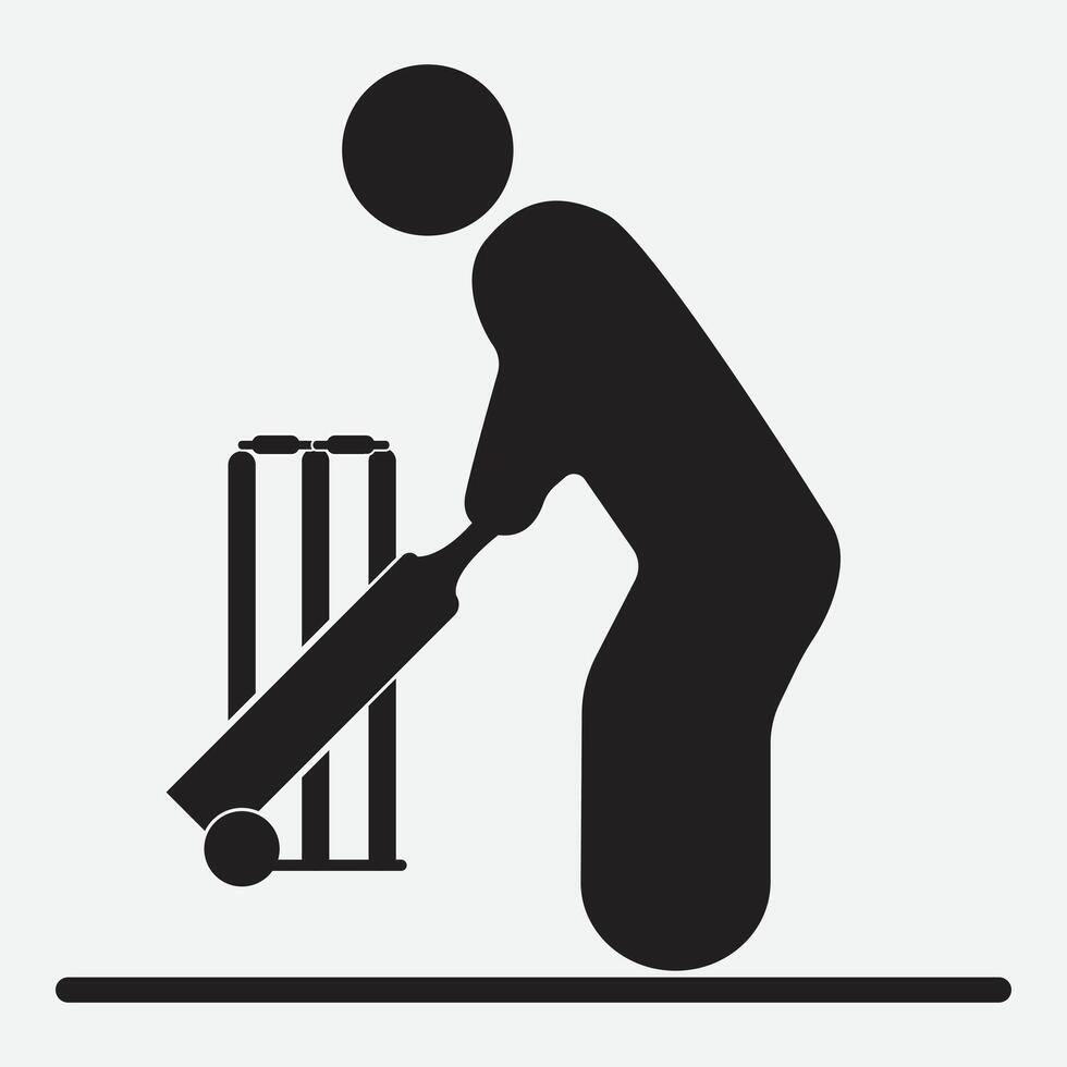 cricket uomo icona vettore illustrazione eps
