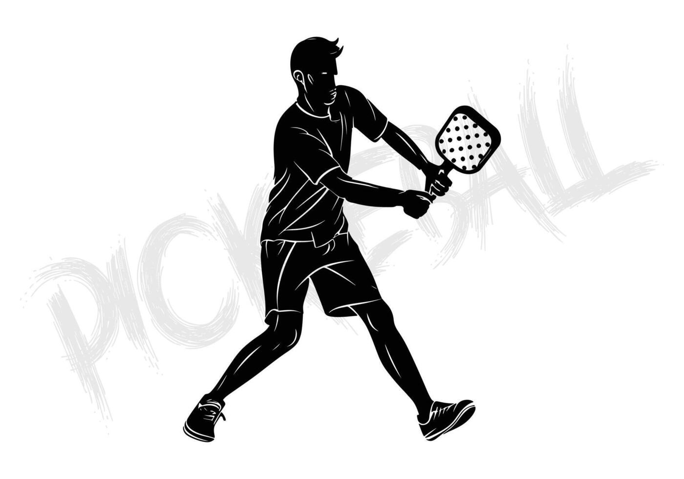 pickleball vettore silhouette modelli. giocare a, pickleball vettore, sfera, torneo, logo, giocoso, terreno di gioco