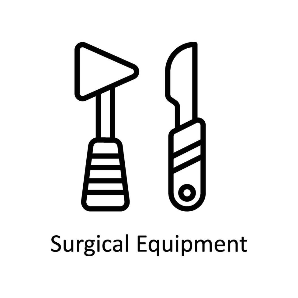 chirurgico attrezzatura vettore schema icona stile illustrazione. eps 10 file