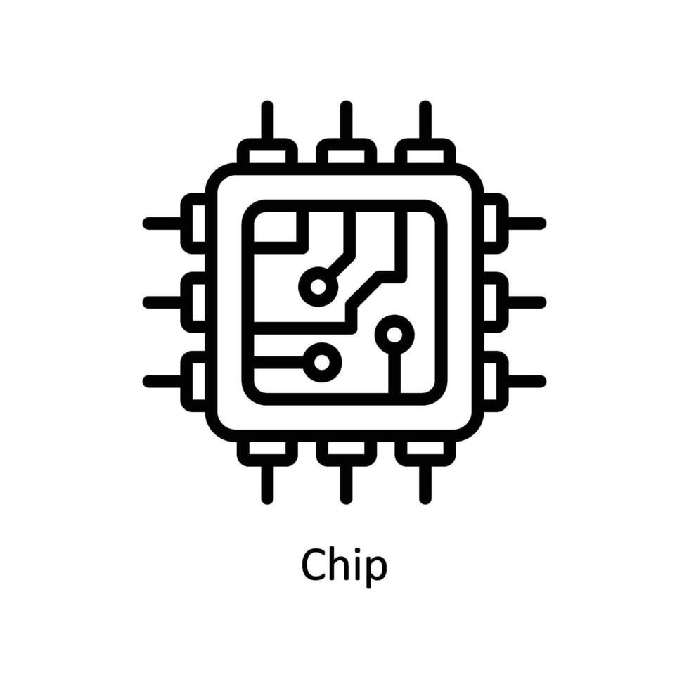 patata fritta vettore schema icona stile illustrazione. eps 10 file