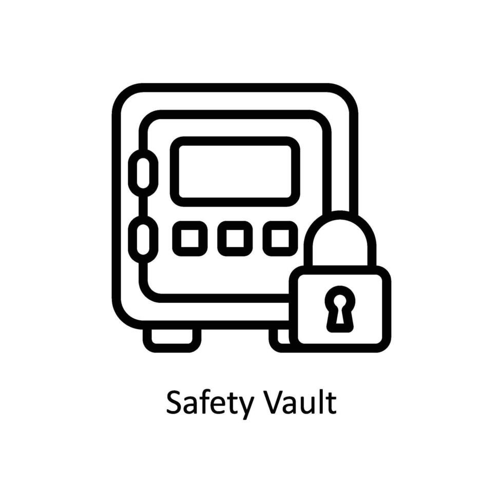 sicurezza volta vettore schema icona stile illustrazione. eps 10 file